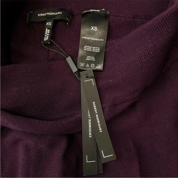 Robert Rodriguez fringed knitted merlot midi skirt Size Xs Brand new - Picture 3 of 10